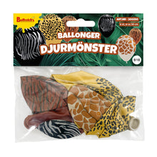 Ballonger, djurmönster 6 st