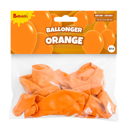 Ballonger, orange 30 cm 10 st