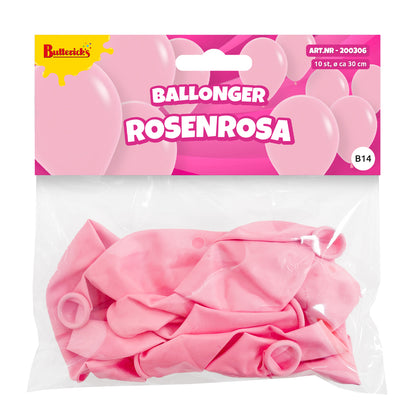 Ballonger, rosenrosa 30 cm 10 st