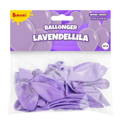 Ballonger, lavendellila 30 cm 10 st