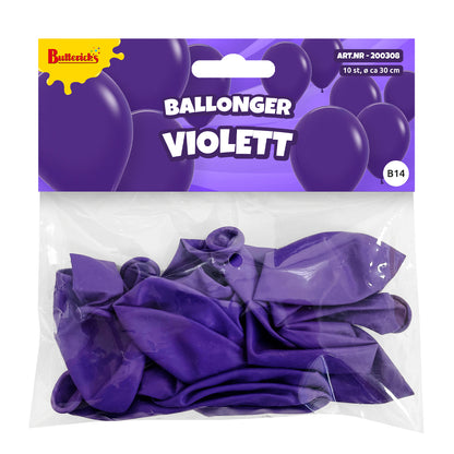 Ballonger, violett 30 cm 10 st
