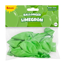 Ballonger, limegrön 30 cm 10 st