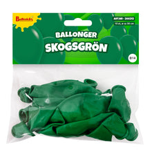 Ballonger, skogsgrön 30 cm 10 st