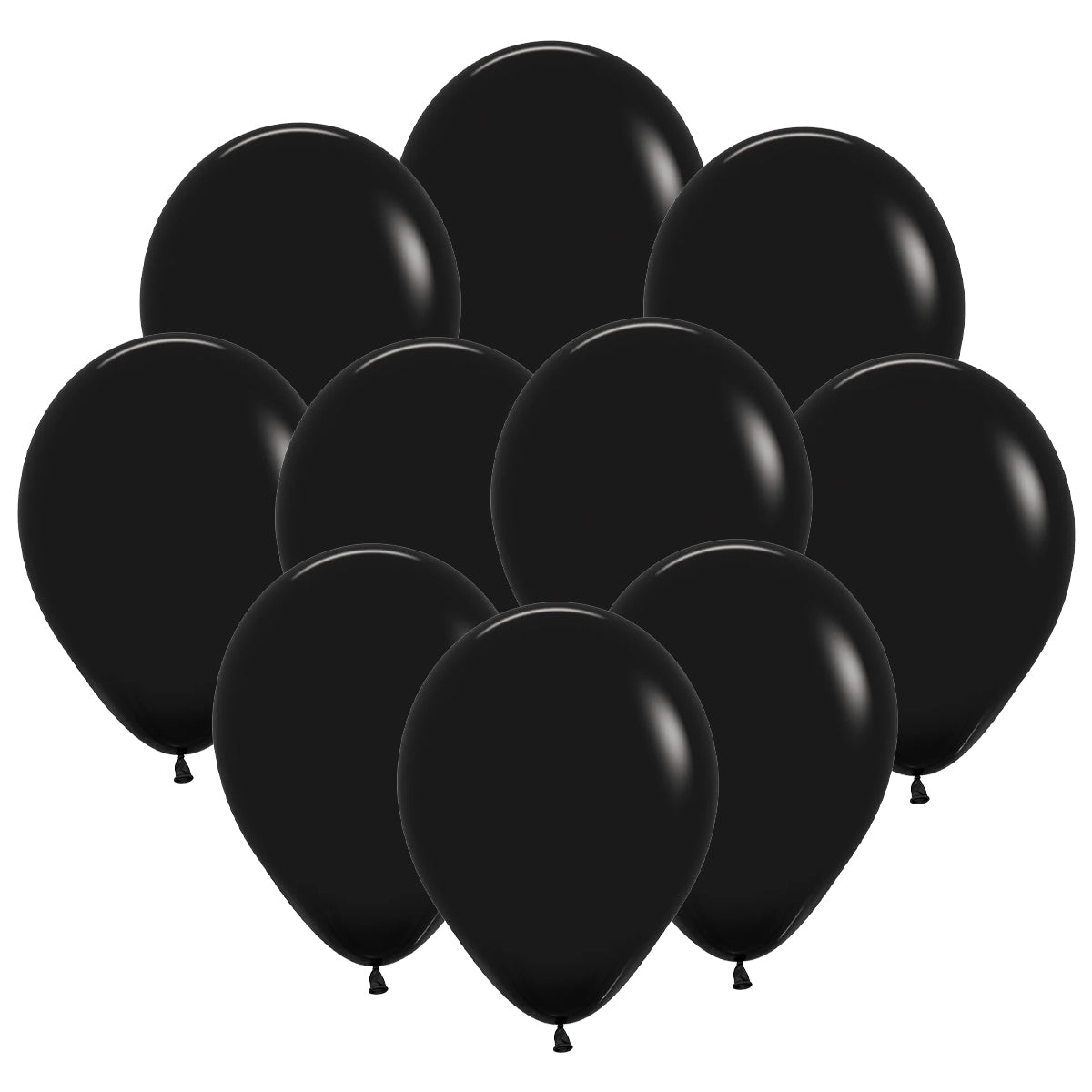 Ballonger, nattsvart 30 cm 10 st