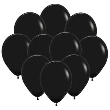 Ballonger, nattsvart 30 cm 10 st