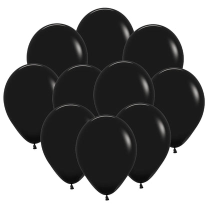 Ballonger, nattsvart 30 cm 10 st