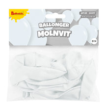 Ballonger, molnvit 30 cm 10 st