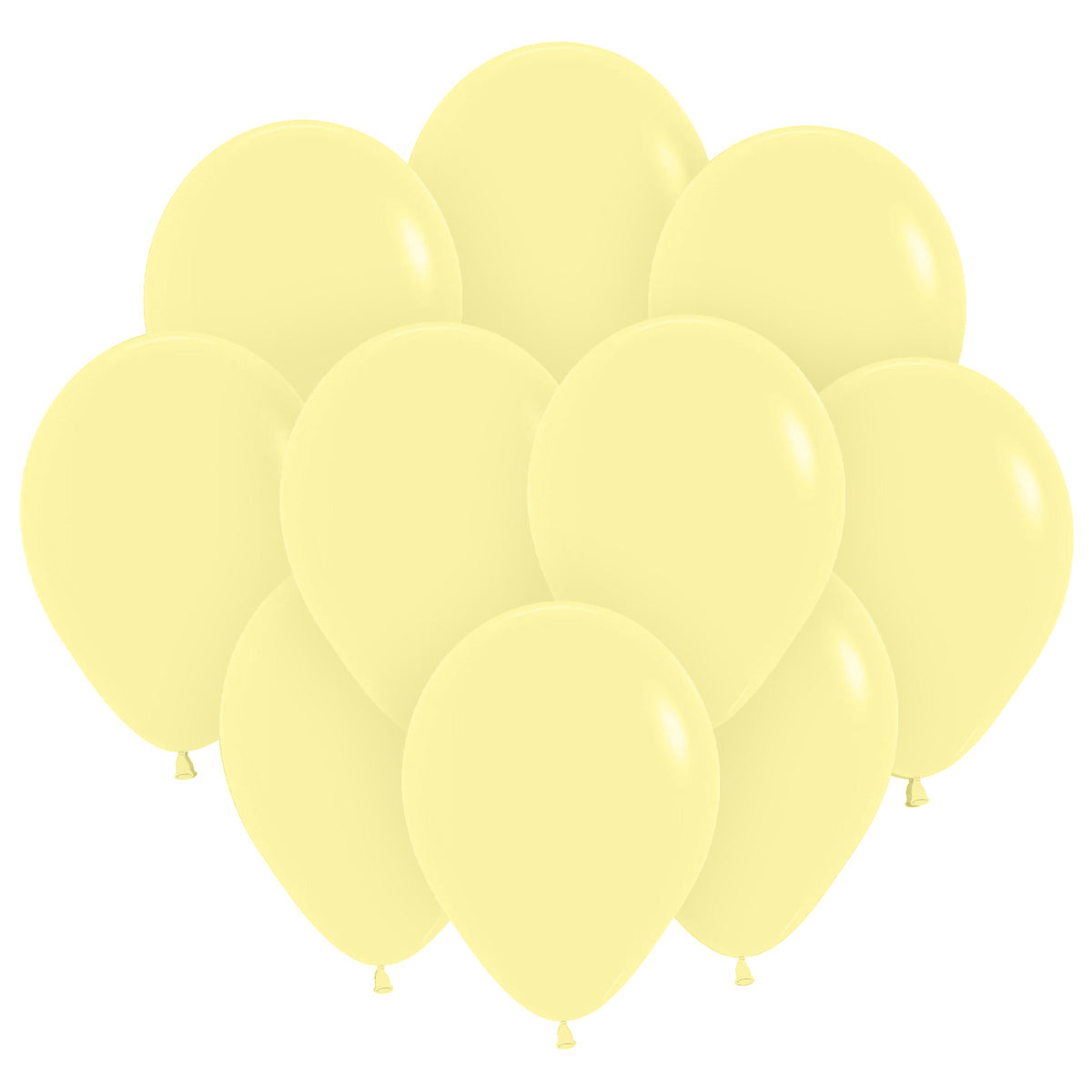 Ballonger, matta gul pastell 10 st