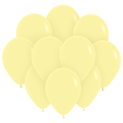 Ballonger, matta gul pastell 10 st