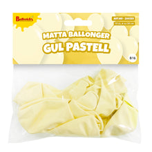 Ballonger, matta gul pastell 10 st