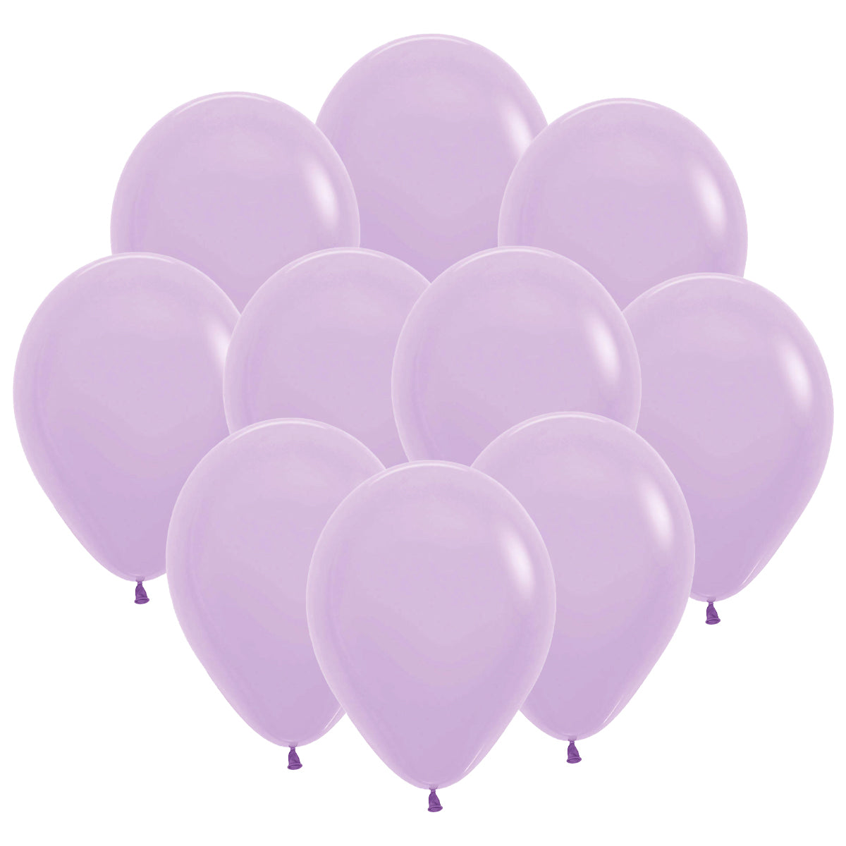 Ballonger, matta lila pastell 10 st