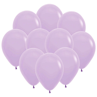 Ballonger, matta lila pastell 10 st