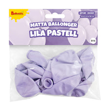 Ballonger, matta lila pastell 10 st