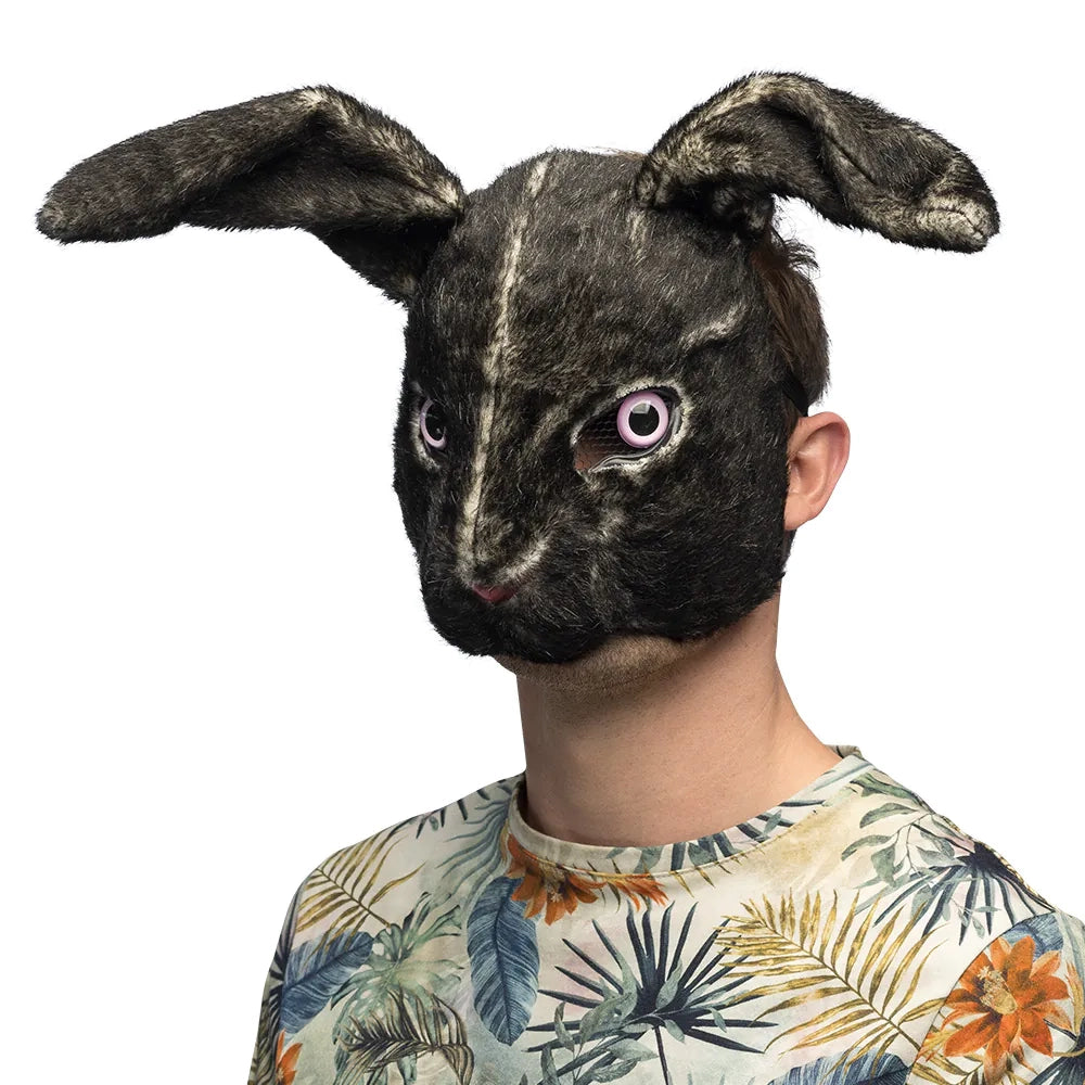 Djurmask, svart kanin