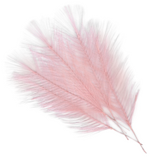 Tygfjädrar, rosa 5 st