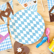 Tallrikar, oktoberfest Bayern Lightblue 8 st