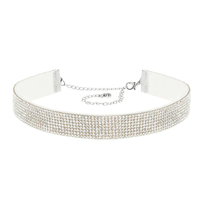 Choker, crystal silver