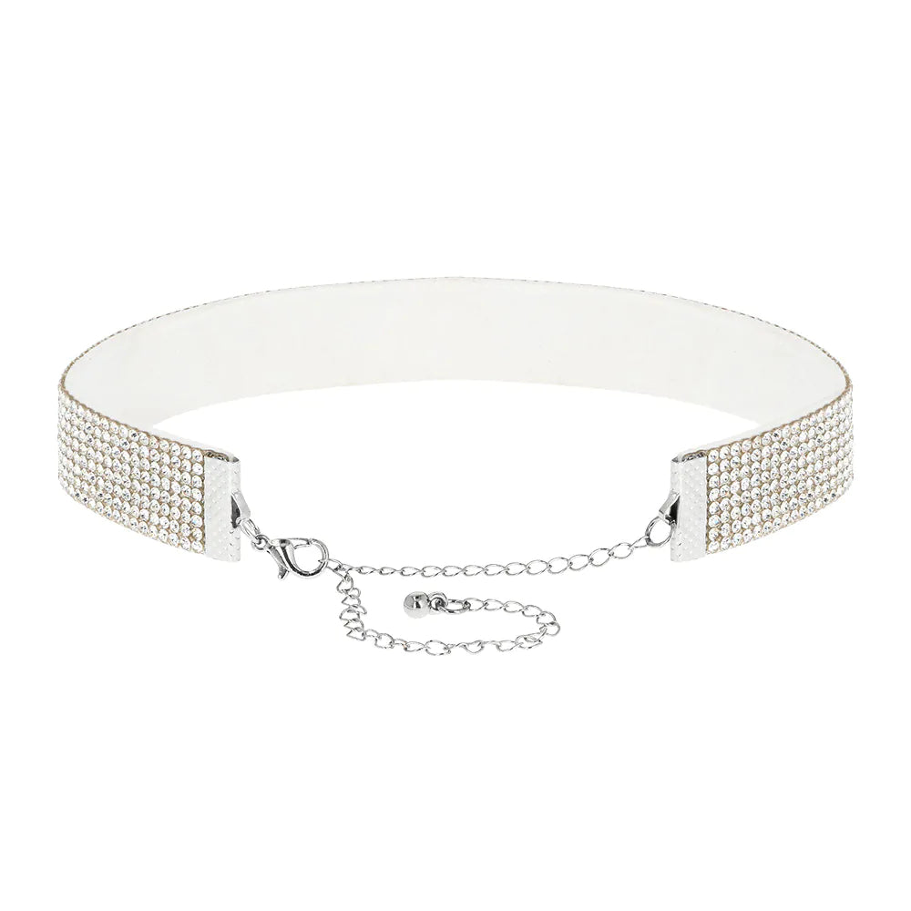 Choker, crystal silver