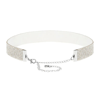 Choker, crystal silver