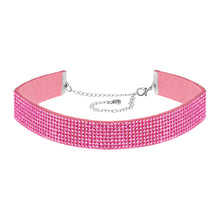 Choker, crystal pink
