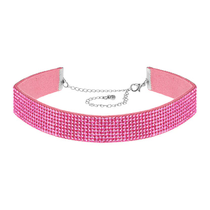 Choker, crystal pink
