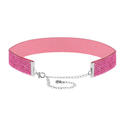 Choker, crystal pink