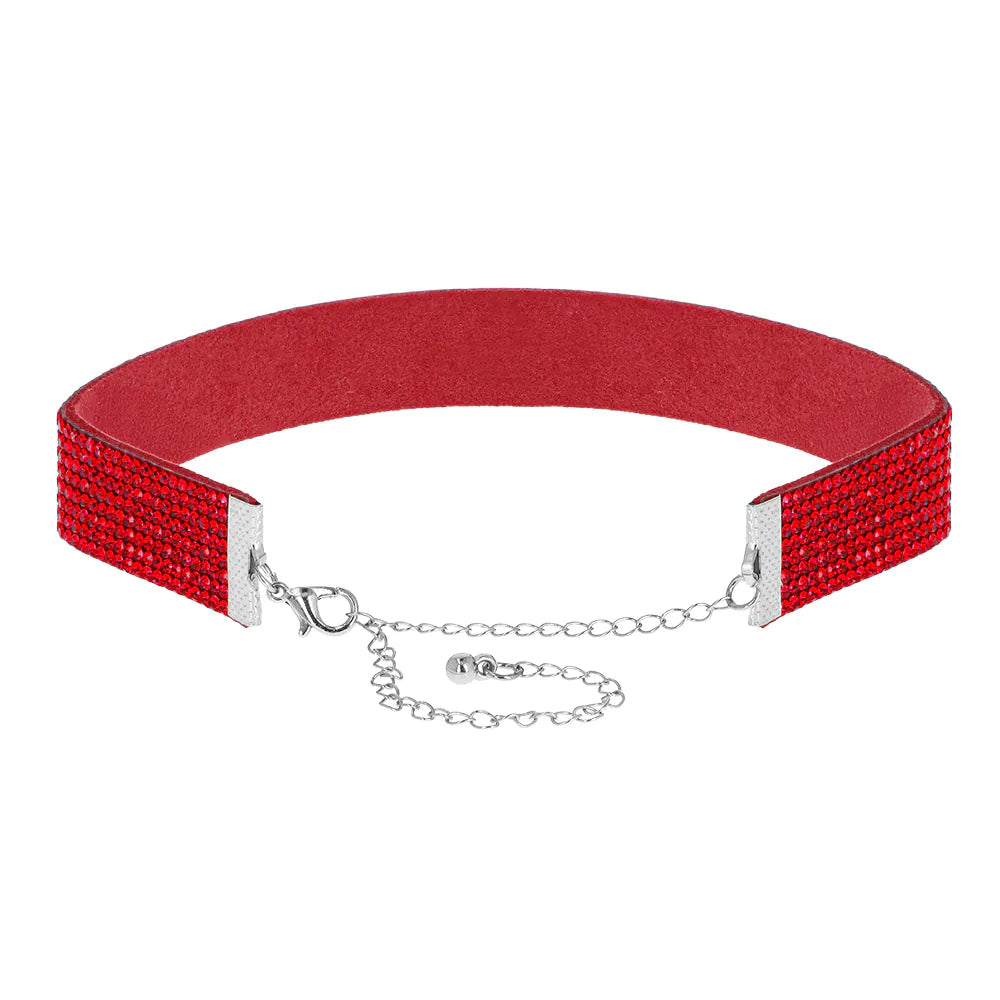 Choker, crystal red