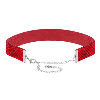 Choker, crystal red