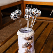 Drinkpinnar, discoboll 20 cm 6 st