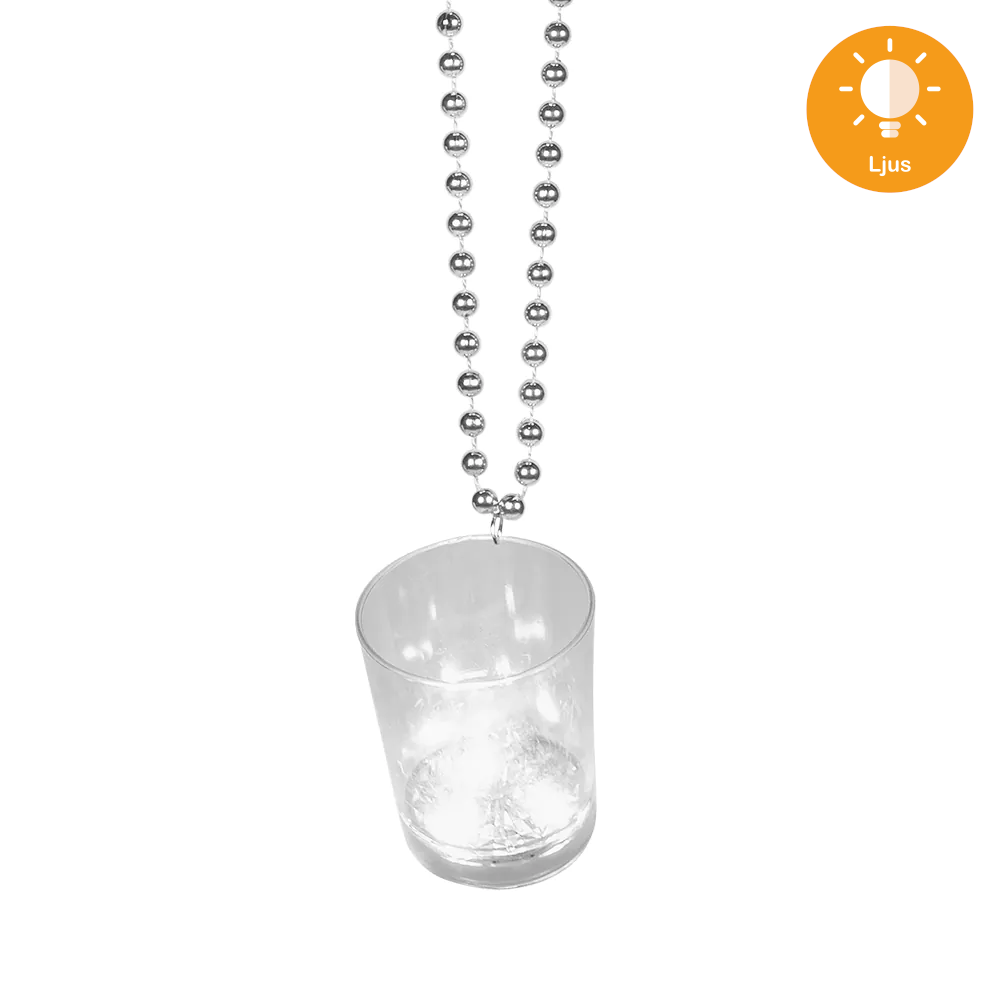 LED halsband, shotglas