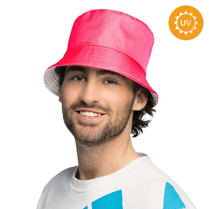 Bucket hat, neon rosa