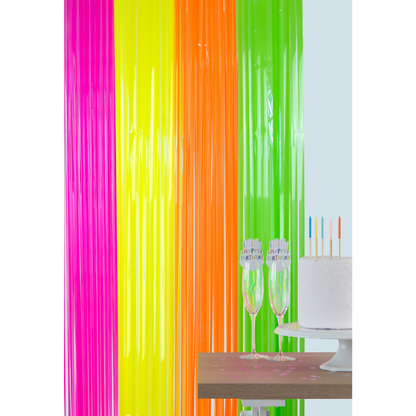 Glitterdraperi, neon 1x2 m