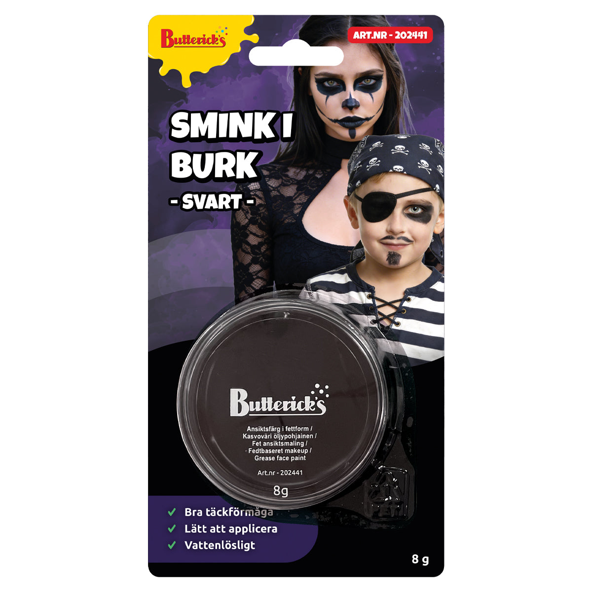 Smink i burk, svart