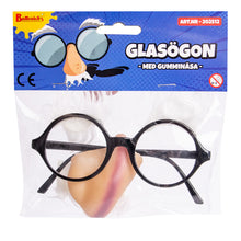 Glasögon, gumminäsa