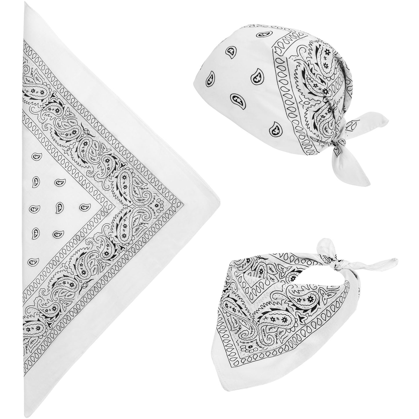 Bandana, vit 55x55 cm
