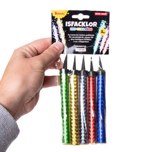 Isfacklor, färgade 5 st