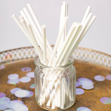 Papperssugrör, vit 20 st