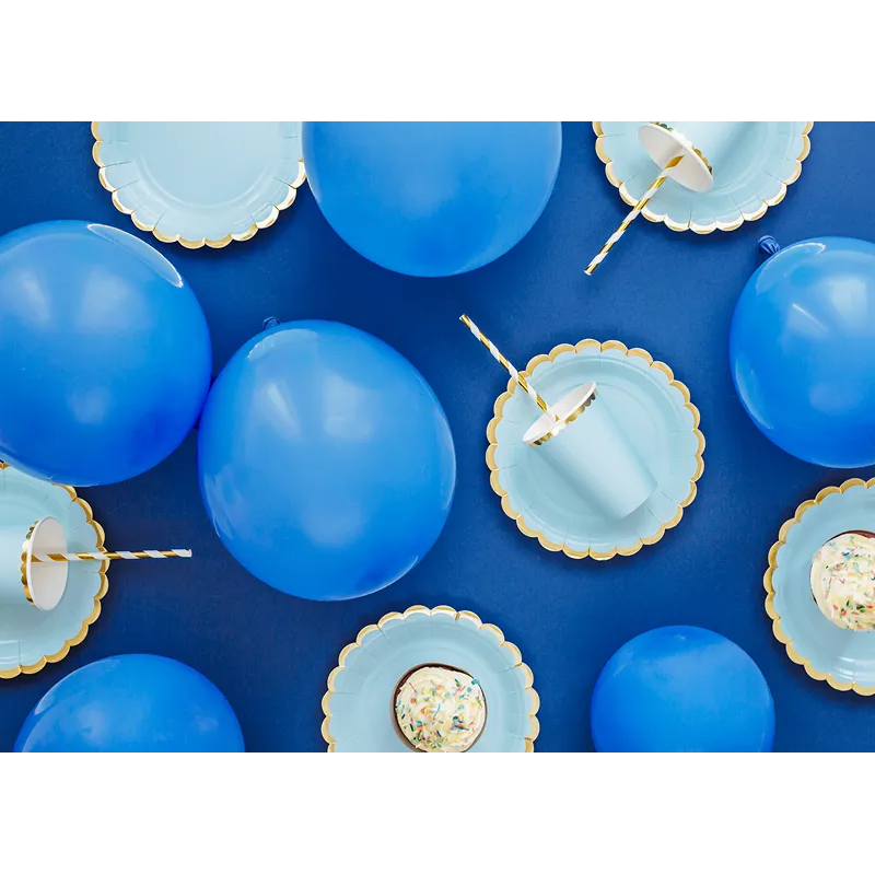 Pappersmuggar, ljusblå 220 ml 6 st