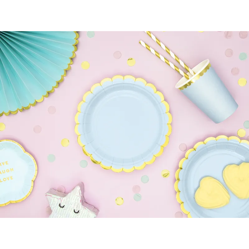 Tallrikar, ljusblå 18 cm 6 st