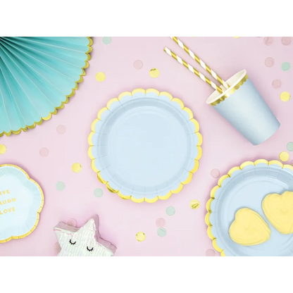 Tallrikar, ljusblå 18 cm 6 st