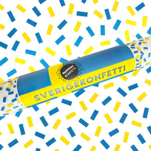 Konfettibomb, blå/gul 60 cm