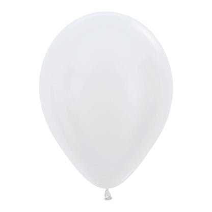 Ballonger, satin vit 10 st