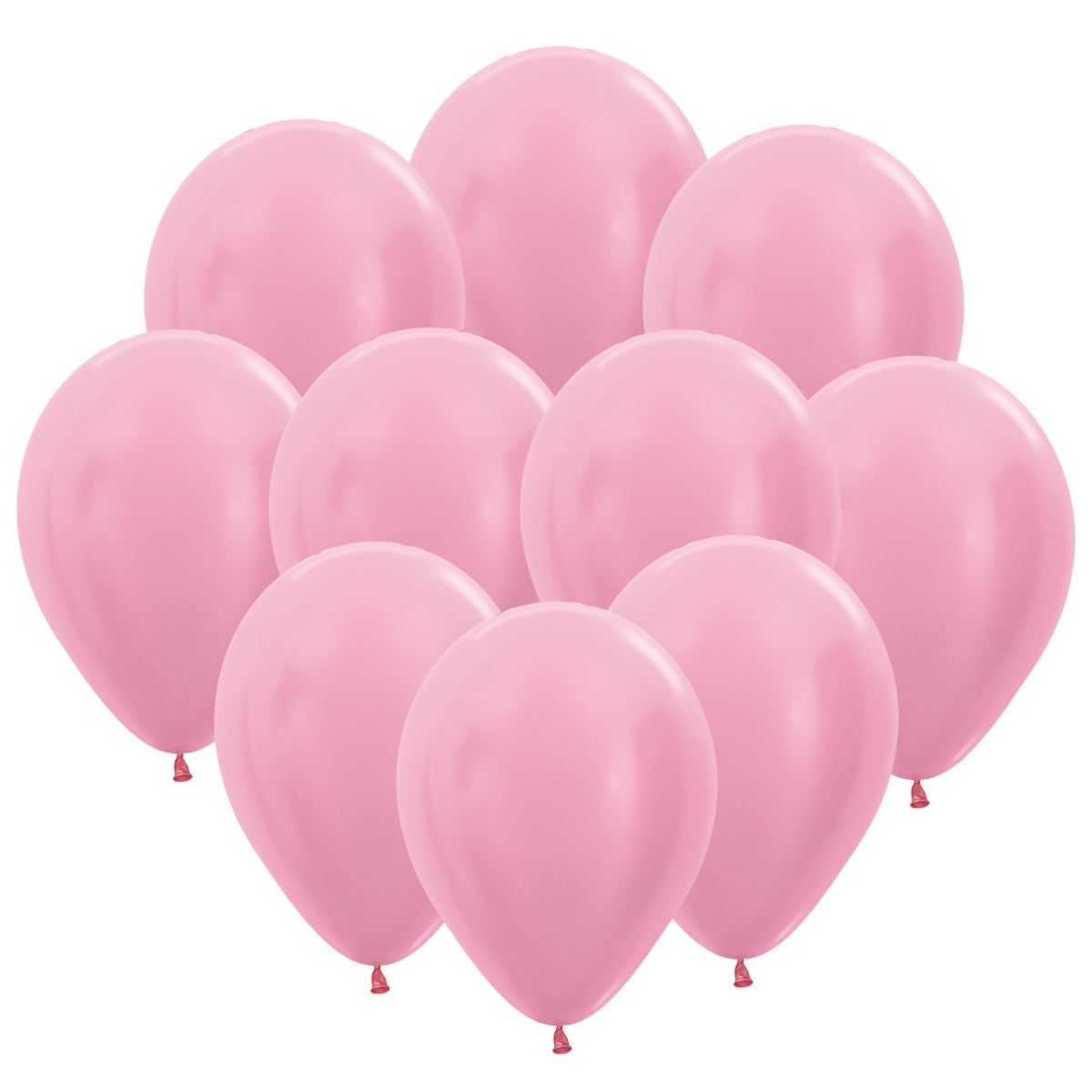 Ballonger, satin rosa 10 st