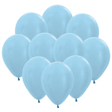 Ballonger, satin blå 10 st