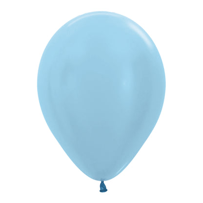 Ballonger, satin blå 10 st