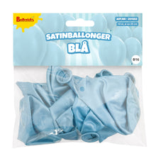 Ballonger, satin blå 10 st