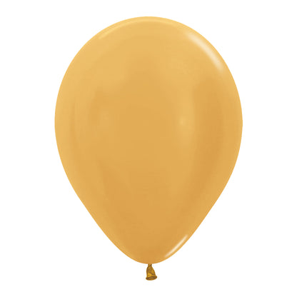 Ballonger, metallic guld 10 st