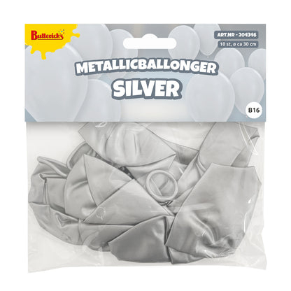 Ballonger, metallic silver 10 st