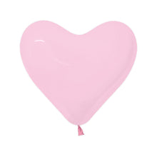 Ballonger, hjärta ljusrosa 6 st
