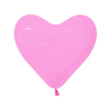 Ballonger, hjärta rosa 6 st